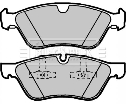 BORG & BECK Комплект тормозных колодок, дисковый тормоз BBP2033